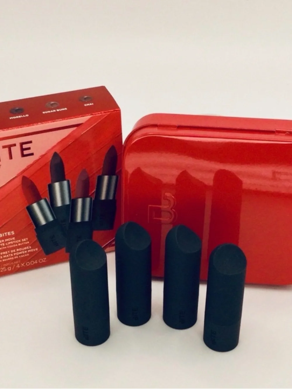 Bite Beauty Bold Bites Mini Matte Lipstick Tin Set of 4 NWT - Picture 9 of 11